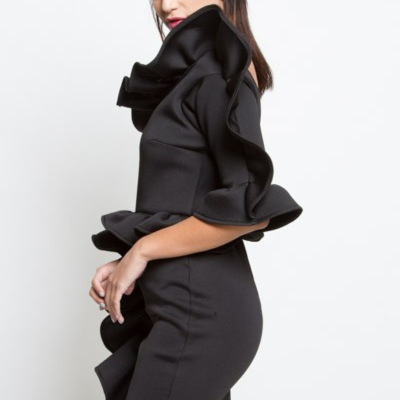 BURGUNDY or BLACK Party Dress - Picture 2 of 4